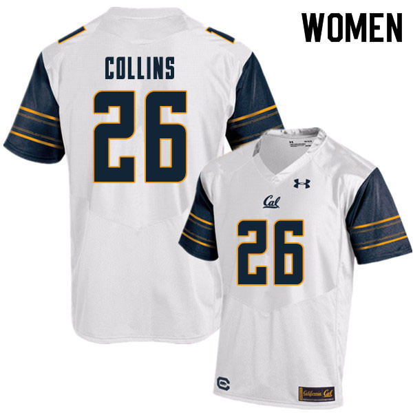 Women #26 DeShawn Collins Cal Bears College Football Jerseys Sale-White